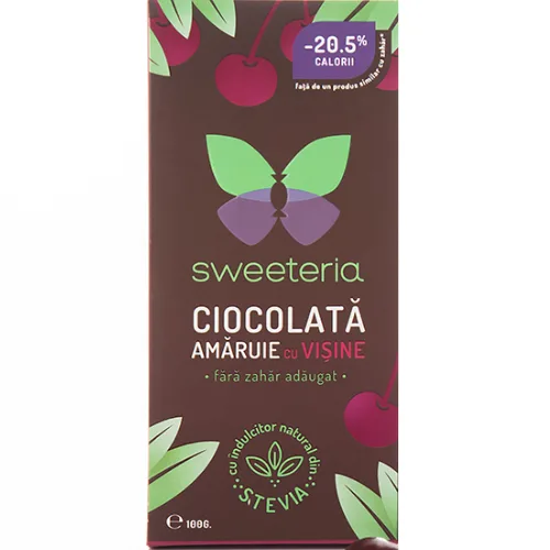 Ciocolata Amaruie Cu Visina 100g Sweeteria